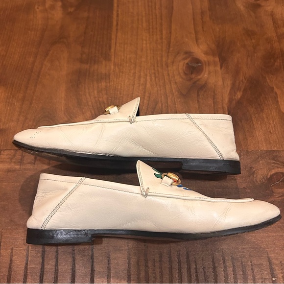 Gucci Brixton Strawberry Horsebit Leather Loafers Size 34.5 (US 4.5) - Picture 4 of 9